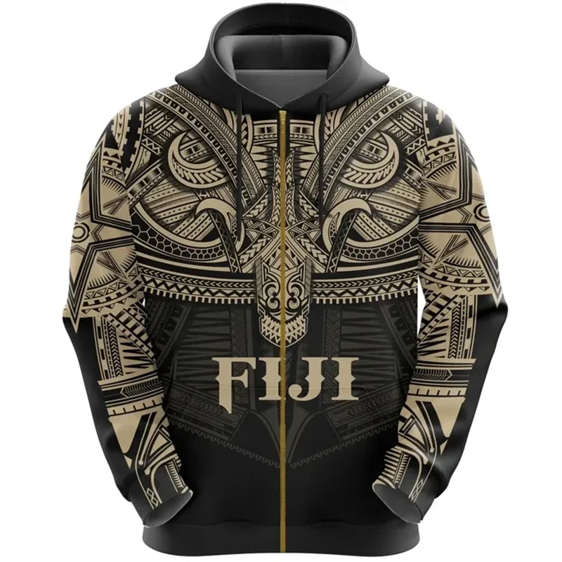 Мужские толстовки с флагом Фиджи из полиэстера