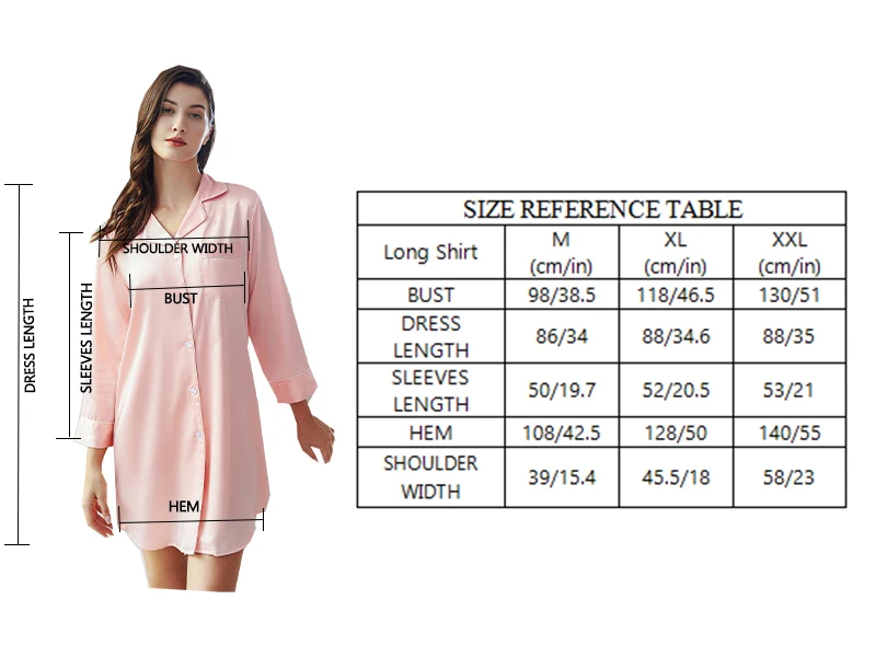 Satin Silk Bridesmaid Long Sleeve Long Shirt Dress Spring Autumn Casual Buttons Loose Dresses Night Shirt Sleep Shirt Dusty Rose