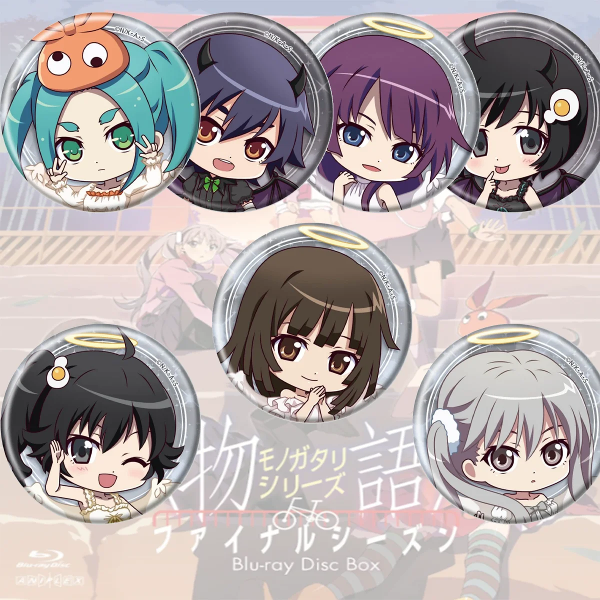 Фото Значок с персонажем аниме Monogatari Series, 6 см, уникальная брошь, праздничный подарок для фанатов аниме, брелок №1