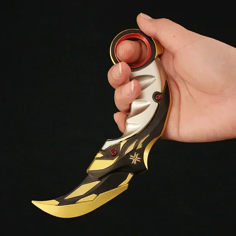 Фото Valorant All Karambit Melee Weapons Металлическая модель с ножнами Prime Игровая периферия Несколько ножей для теленка Сплав Тренировочный нож Игрушки №3