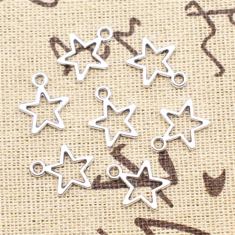 

Pentagram Cute Charms Pendant Diy Handmade Products 12X15mm Antique Silver Color 50 Pieces