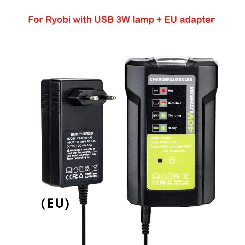 

Зарядное устройство для электрического инструмента Ryobi 36-40 В, 3 Вт