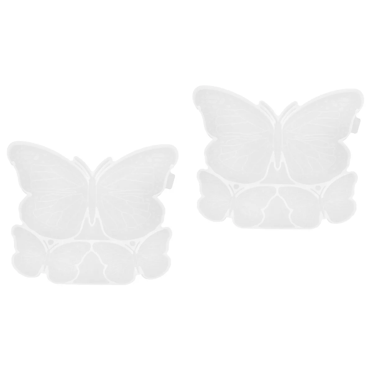 

Set 2 Coaster Crafts Making Mold 3d Resin Molds Silicone Butterfly Wall Decoration DIY Handicraft Candy Self Made