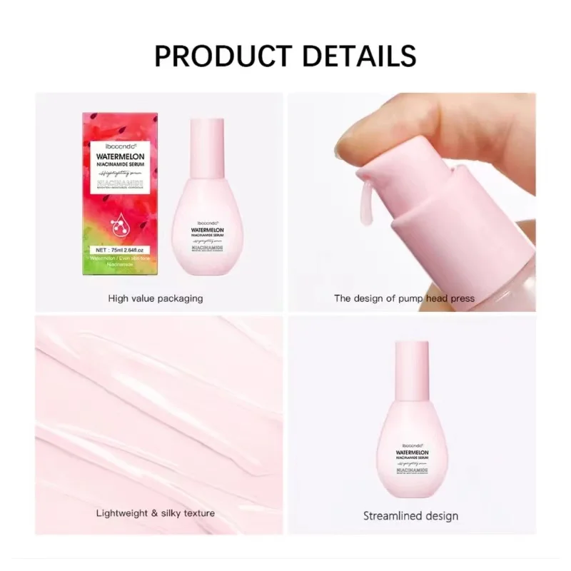 Новинка арбуз светящийся Ниацинамид капли росы сыворотка для макияжа Праймер