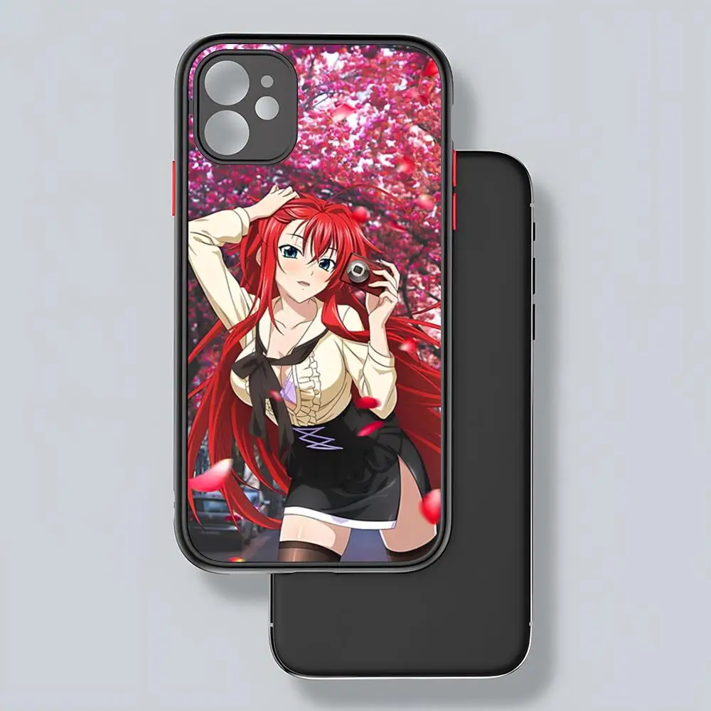 Чехол для телефона MINISO-R-Rias Gremory High матовый прозрачный iPhone 16 15 12 11 13 Pro Max X XR 8 Plus