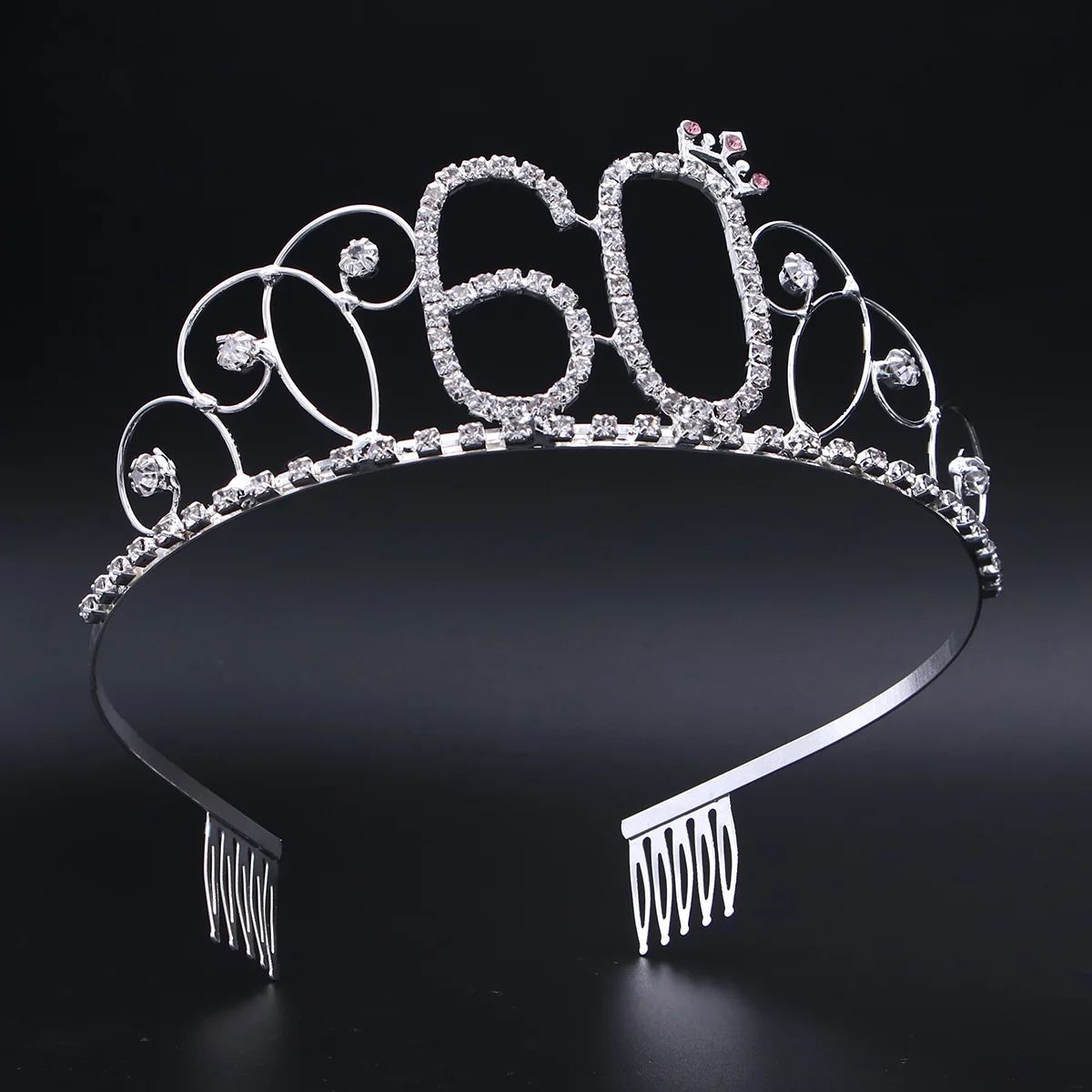 

Birthday 70Th Tiaraheadbandwomengifts Happy Decorations Crystaltiaras Hair Party Decoration Head Band Rhinestone Girls Piecehoop