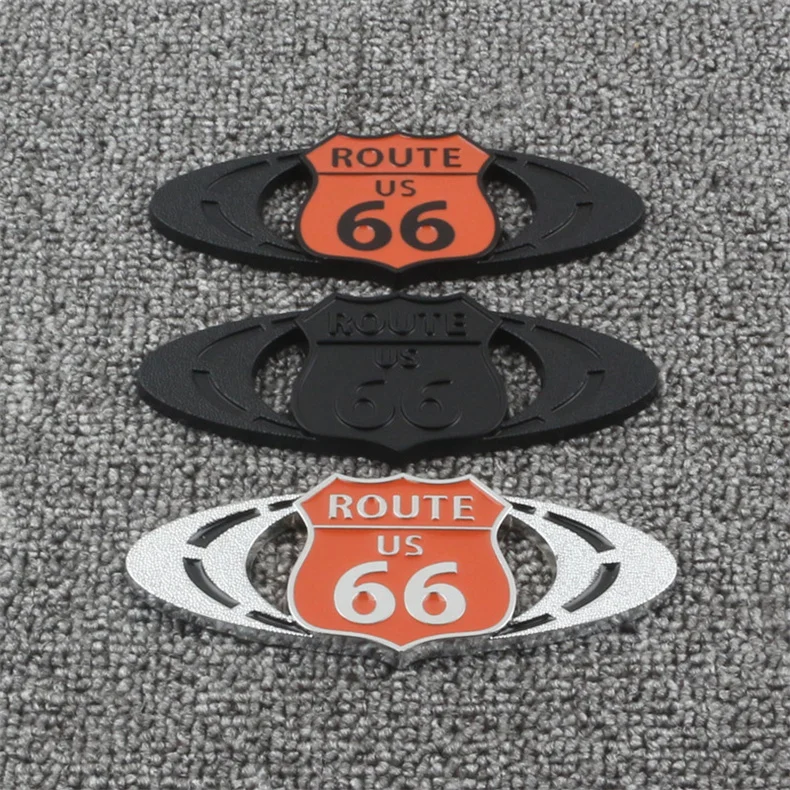 

Car Styling 3D Metal Emblem US Route 66 Body Badge Sticker Grill Decal Auto Accessory for Cadillac SRX CTS CT5 CT6 SLS ATS XT4 5