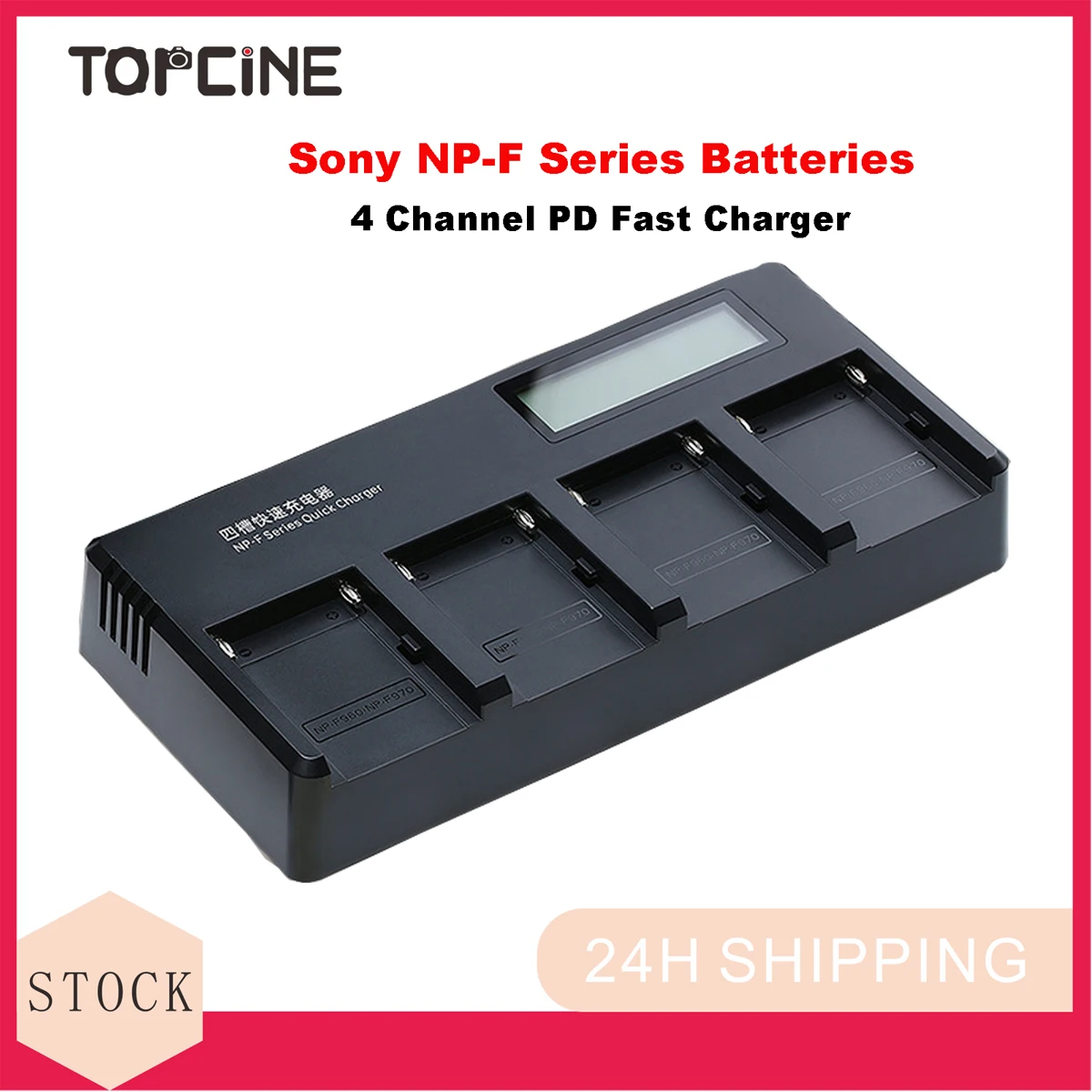 

NP F970 F960 NP F770 Battery 4-Channel Fast Smart Charger for Sony F750 F950 NP-F550 NP-FM50 FM500H with EU/AU/UK/US AC Plug