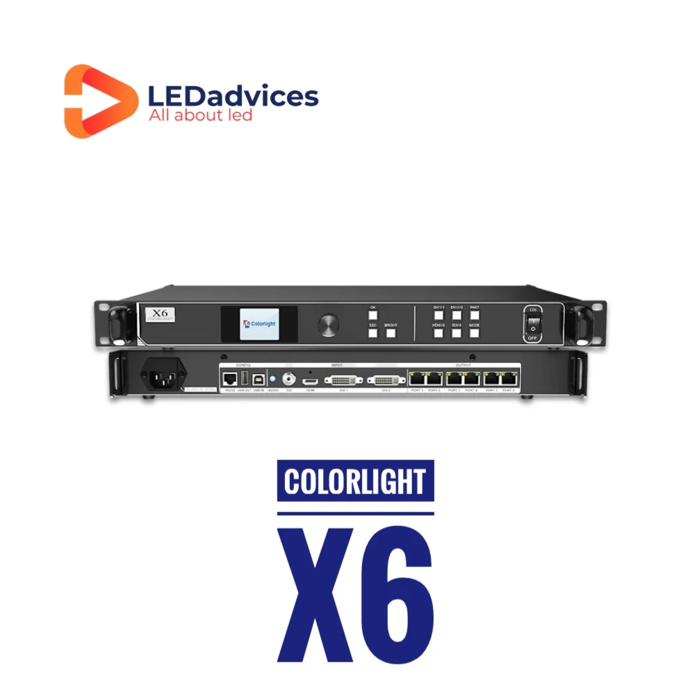 Видеопроцессор Colorlight X6, все в одном, профессиональный фотографический контроллер, полноцветный дисплей, 3,9 миллионов пикселей X7 X8 X12 X16