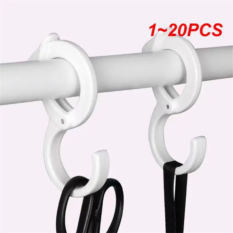 

1~20PCS Windproof Hanger Hook Fall-proof Adjustment S-Shaped Wardrobe Kitchen Bathroom Closet Holders Kitchen Bathroom House