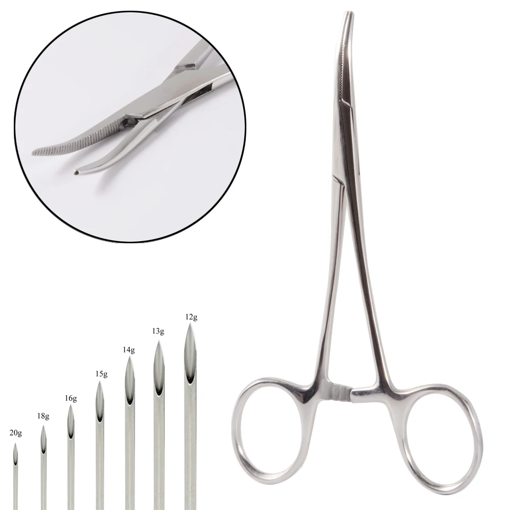 

1PC Stainless Steel Piercing Pliers Body Jewelry Holding Tools and Disposable Medical Grade Tattoo Supply Piercing Tools
