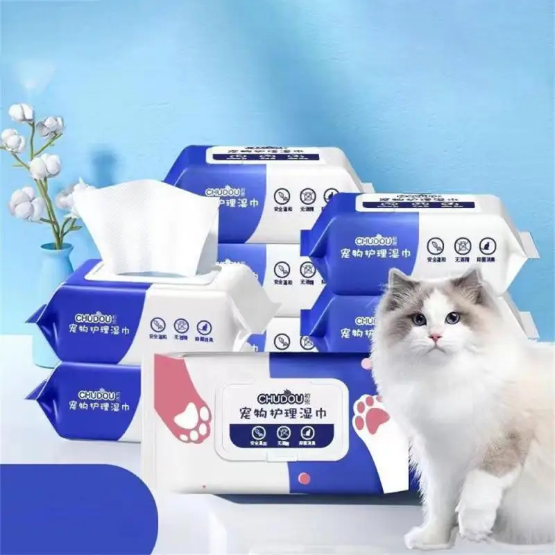 

For Dogs Cleaning Pet Wipes Stain Remover Gentle Pet Special Body Parts Deodorant Disposable Puppy Products Pet Wipes 1-10Pack