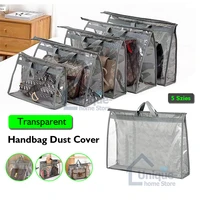 1pc womens bag handbag storage organizer with zipper half clear handbags waterproof and dust bags for home closet storage bag