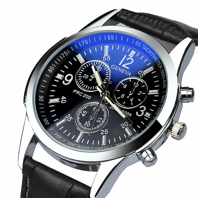 Роскошные модные мужские часы 2022 кварцевые наручные с кожаным ремешком деловые