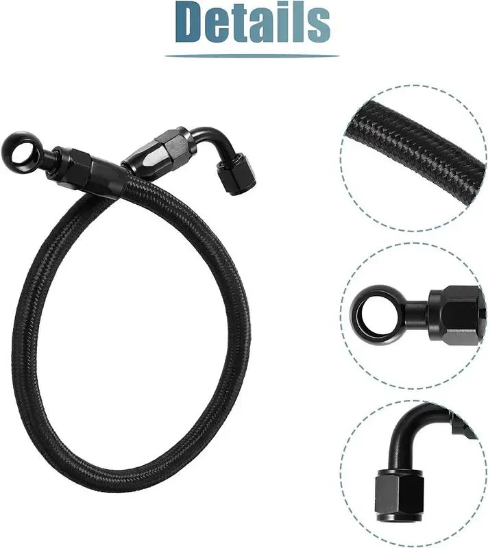 

Новая плетеная топливная магистраль для серии B/D 1992-2000 Civic 1994-2001, Черная Плетеная топливная магистраль Integra