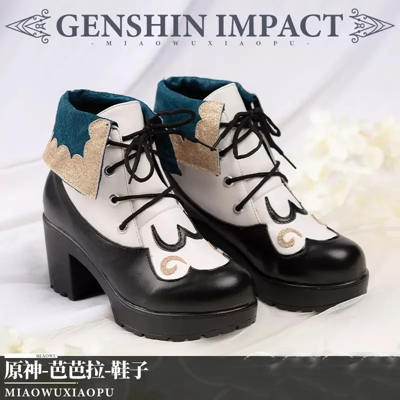Cos Genshin Impact аниме игра косплей обувь Барбары на заказ женские туфли среднем