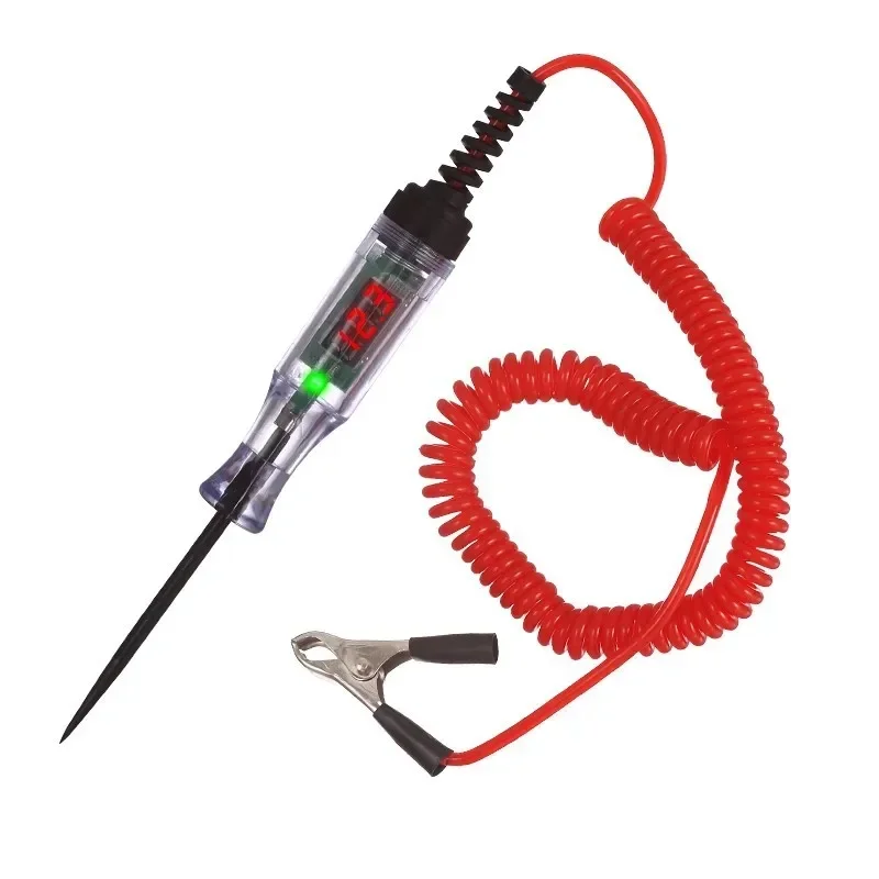 

Многодиапазонный тестер напряжения, ручка 6 В, 12 В, 24 В, 70 В, автомобильный детектор цепей со светодиодным индикатором для диагностических инструментов автомобильного аккумулятора