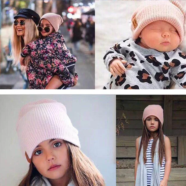 Baby Hat Kids Newborn Knitted Cap Crochet Solid Children Beanies Boys Girls Hats Headwear Toddler Kids Caps Accessories Clothes 2