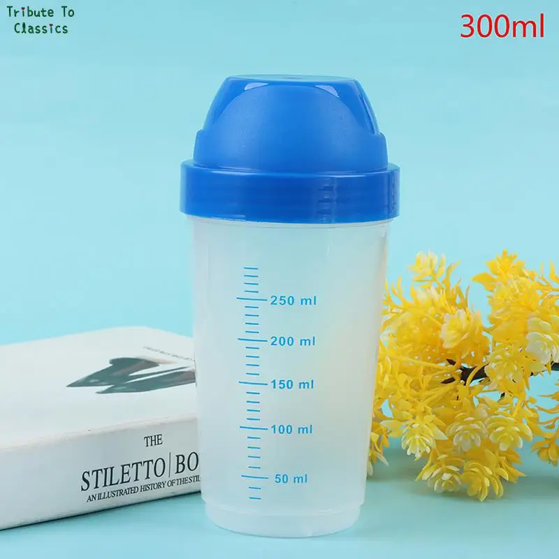 

300ml Transparent Shaker Bottle Creative Milkshake Protein Powder Mixing Bottle Shake Cup Practical Water Bottle Drinkware