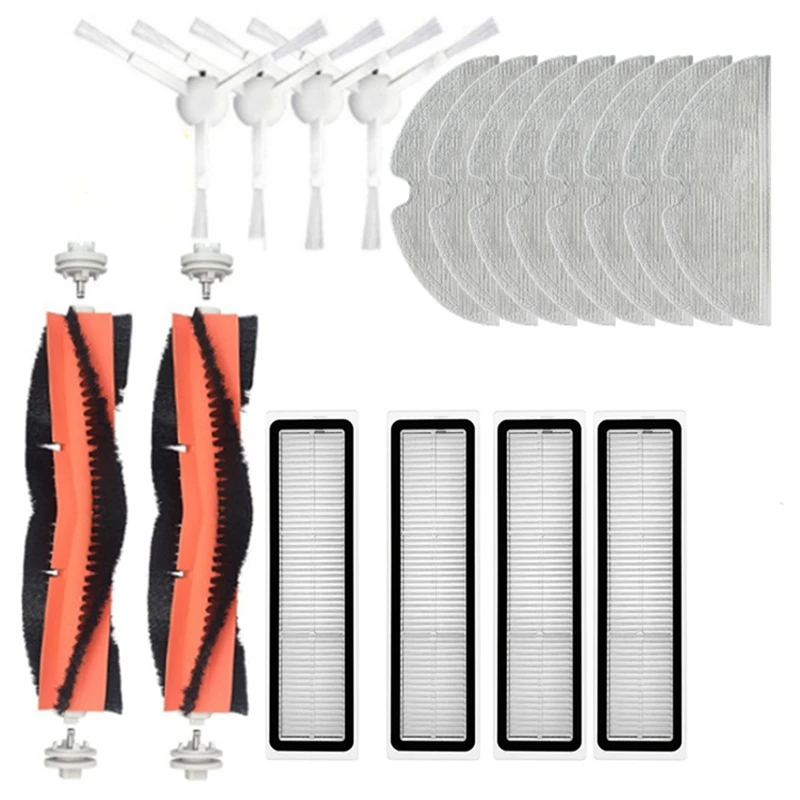 

Запчасти для робота-пылесоса Xiaomi Dreame Bot L10 Pro D9 LDS Finder, основная боковая щетка, фильтр НЕРА, насадка на швабру, 18 шт.