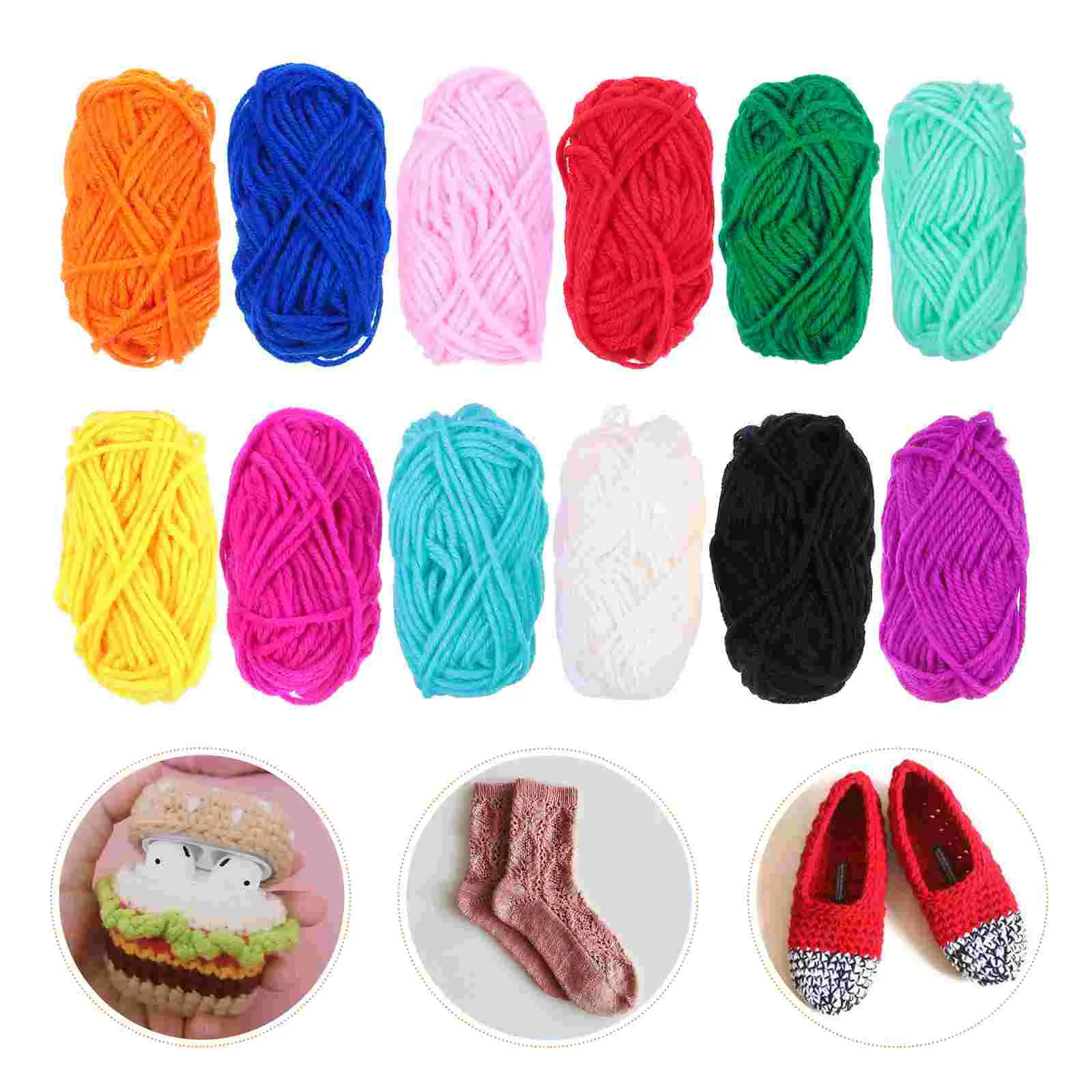 

Yarn Crochet Knitting Cotton Wool Acrylic Thread Mini Skeins Sweater Bulky Weaving Sock Kit Blanket Starter Blend Making Bulk