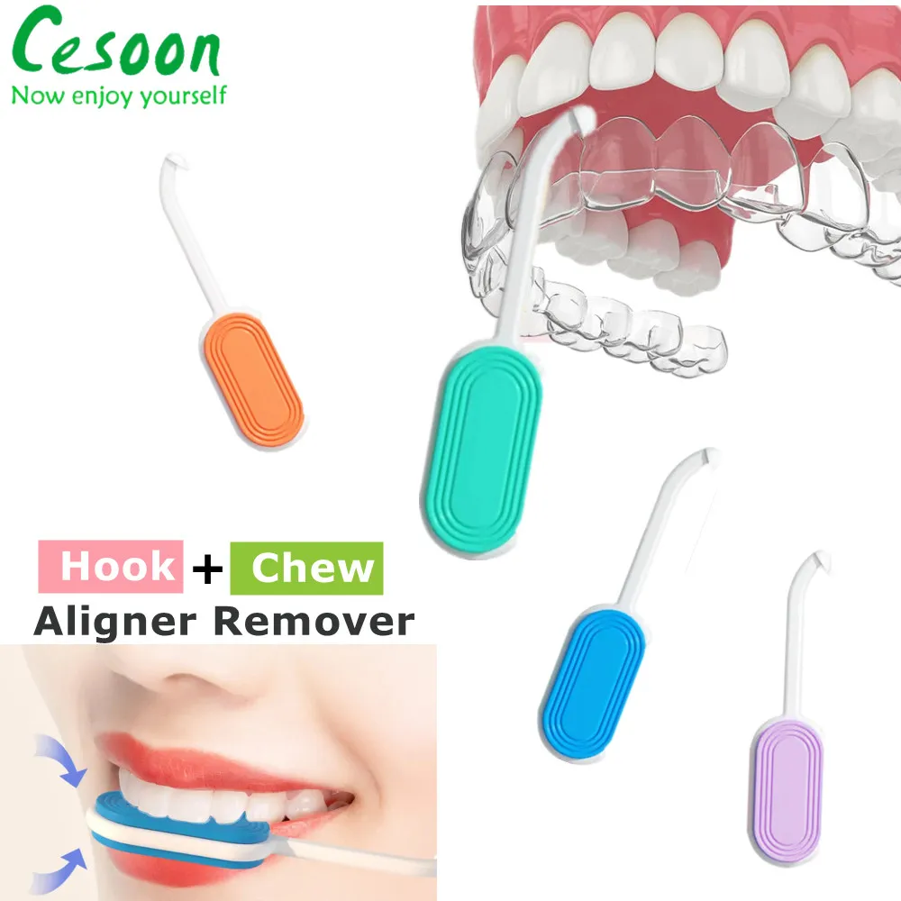 

1/4PCS Dental Aligner Remove Hook Orthodontic Chewies Invisible Braces Remover Retainer Dentistry Tooth Chew Bit Extractor Tool