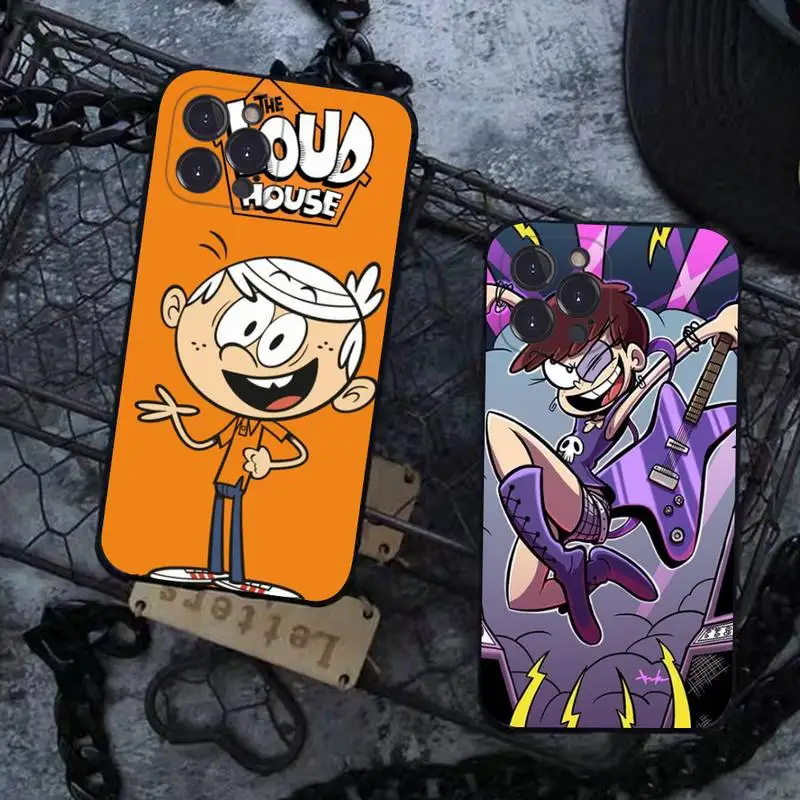 

MINISO T-The Cartoon L-Loud H-House Phone Case Silicone Soft for iphone 14 13 12 11 Pro Mini XS MAX 8 7 6 Plus X XS XR Cover