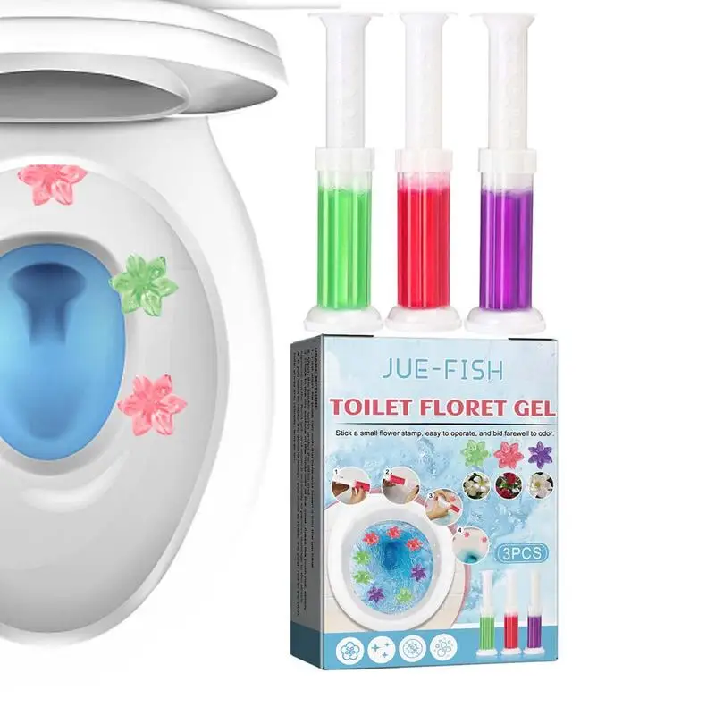 

Toilet Stamp Gel Fresh Gel Toilet Bowl Cleaning Stamps Flower Fragrance Bathroom Deodorizer Toilet Cleaner Gel Stamp Toilet Wand