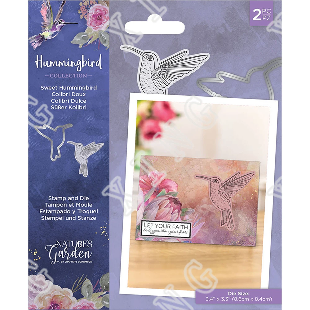 

2022 Newest Sweet Hummingbird Metal Cutting Dies Scrapbook Diary Decorate Stencil Embossing Template Diy Gift Card Handmade Mold