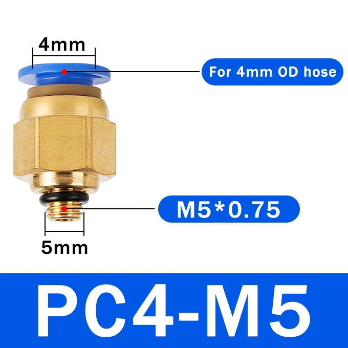 

Пневматические быстросъемные фитинги 20/50 шт