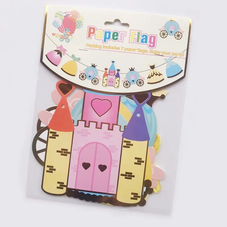 Бумажная гирлянда принцесса и замок MOONBIFFY