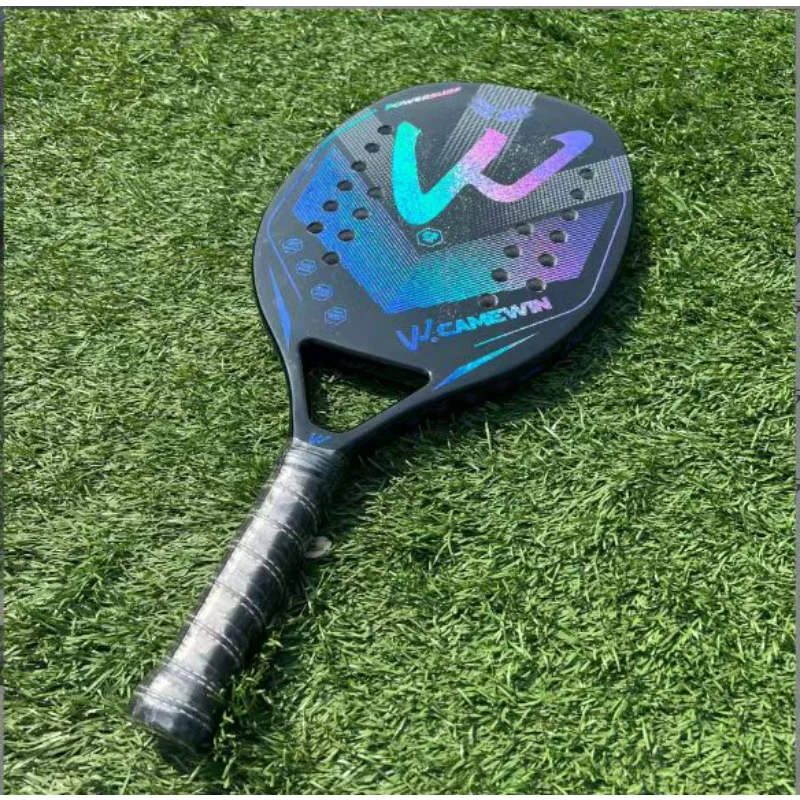 

Camewin 3K12K18K 24K Holographic Beach Tennis racquet All Carbon Fiber Frame Training Set Rough Surface Treatment Beginner