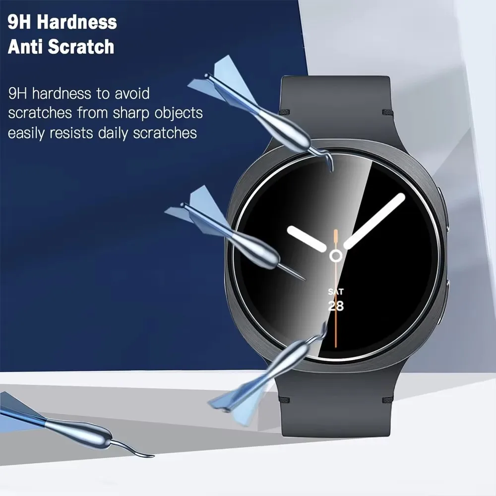 Фото Закаленное стекло для Samsung Galaxy Watch 8/8 classic 46 мм, 44 мм, 40 мм, защитная пленка HD, гидравлическая пленка, защитная пленка для Galaxy Watch 8 №3