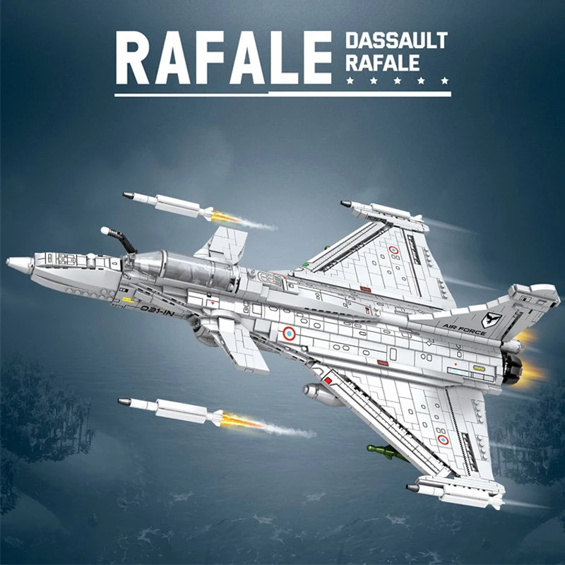 Набор строительных игрушек для самолета WW2 2099 шт. французский истребитель Rafale Jet