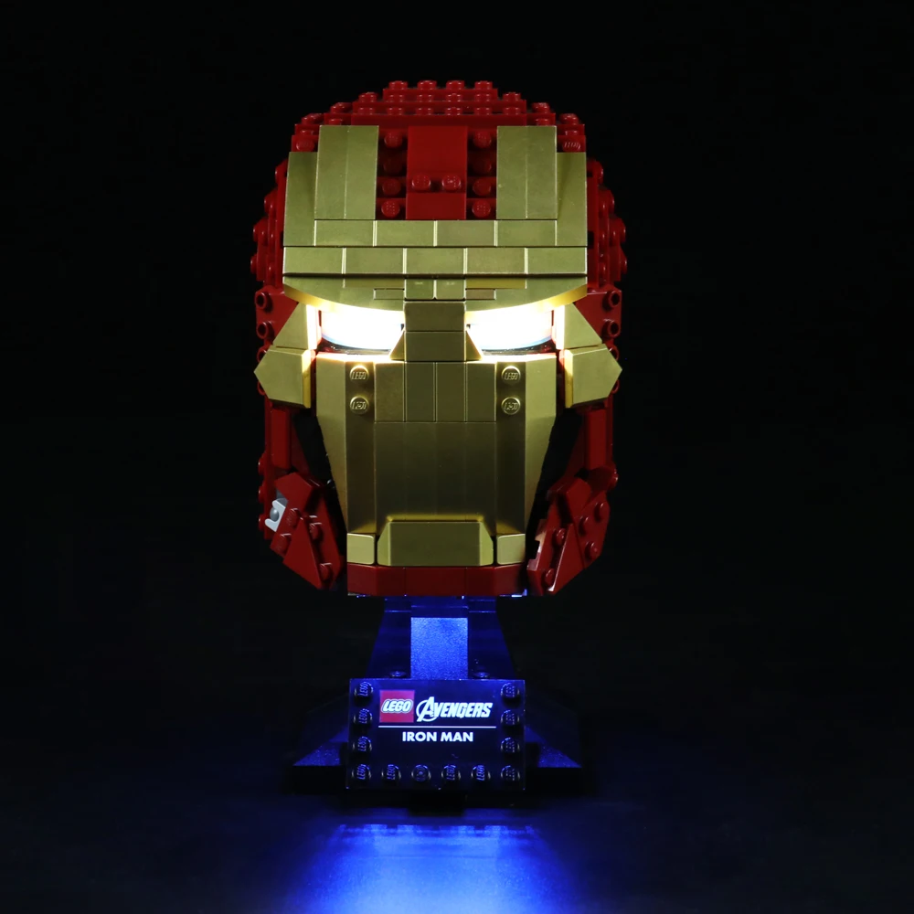 

Hprosper LED Light For 76165 Iron Man Helmet Building Blocks Lighting Toys Only Lamp+Battery Box(Not Include The Model)