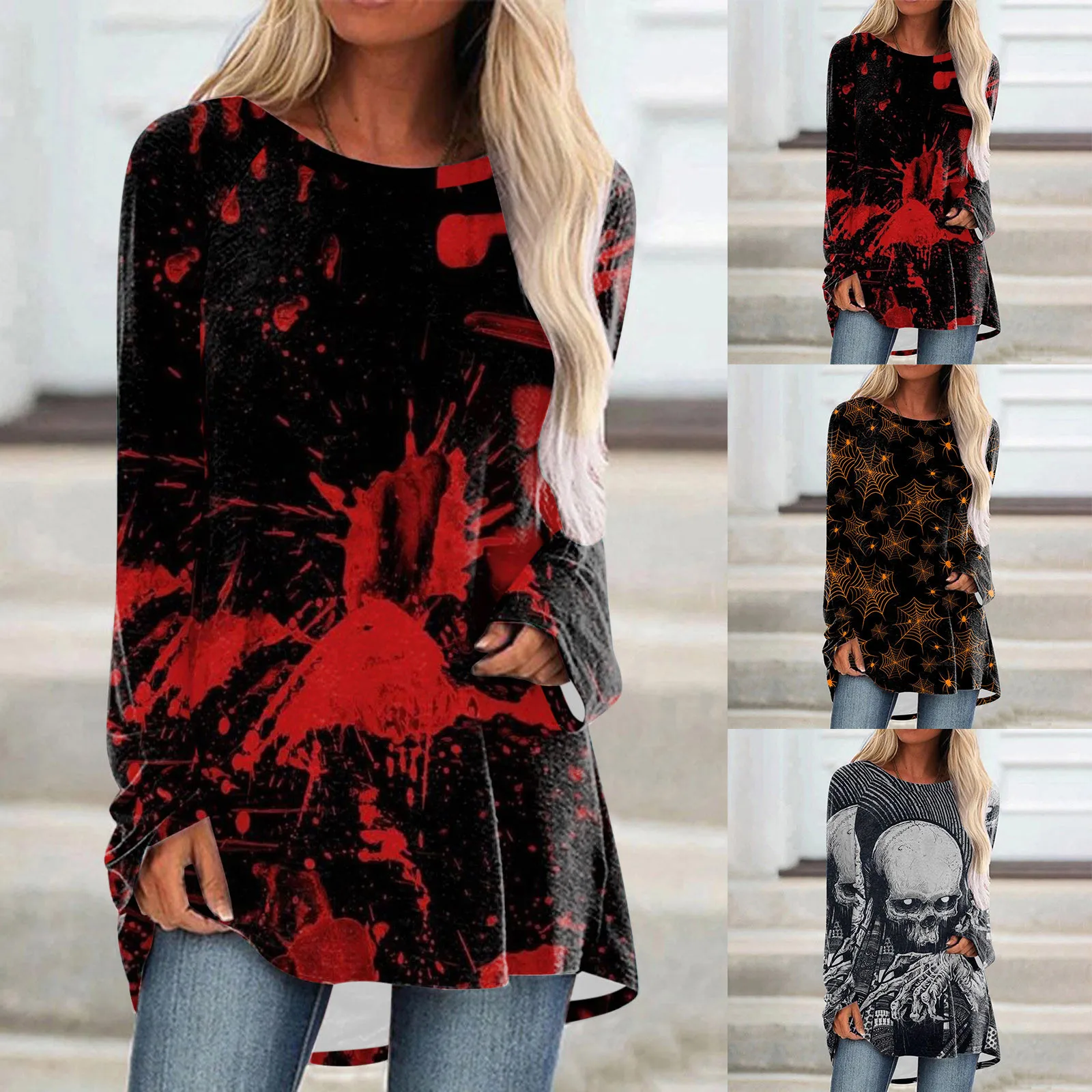 

Women Casual Top Square Neck Short Sleeve Button Slit Print T Shirt Extra Small Womens Tops