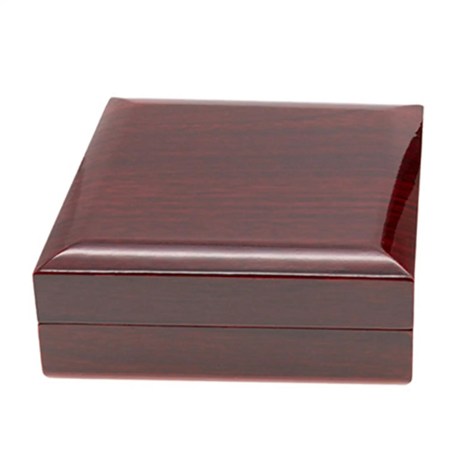 

Luxury Necklace Gift Box with LED Light Soft Plush Tray for Women Wood Jewellery Display Case for Proposal Birthday Anniversary