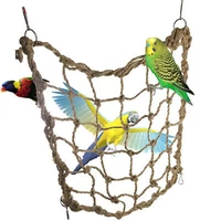 durable parrot birds climbing net parakeet swing play rope ladder chew toy 4040cm bird toys