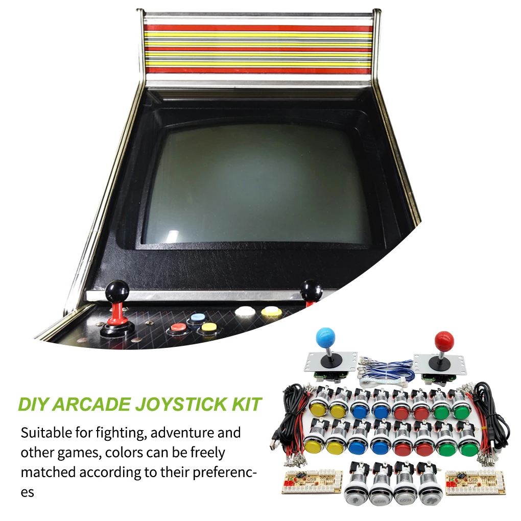 

Arcade Joystick Kit Gumball Responsiveness Button USB Heat Resistant Entertainment Supplies Transmission Stable