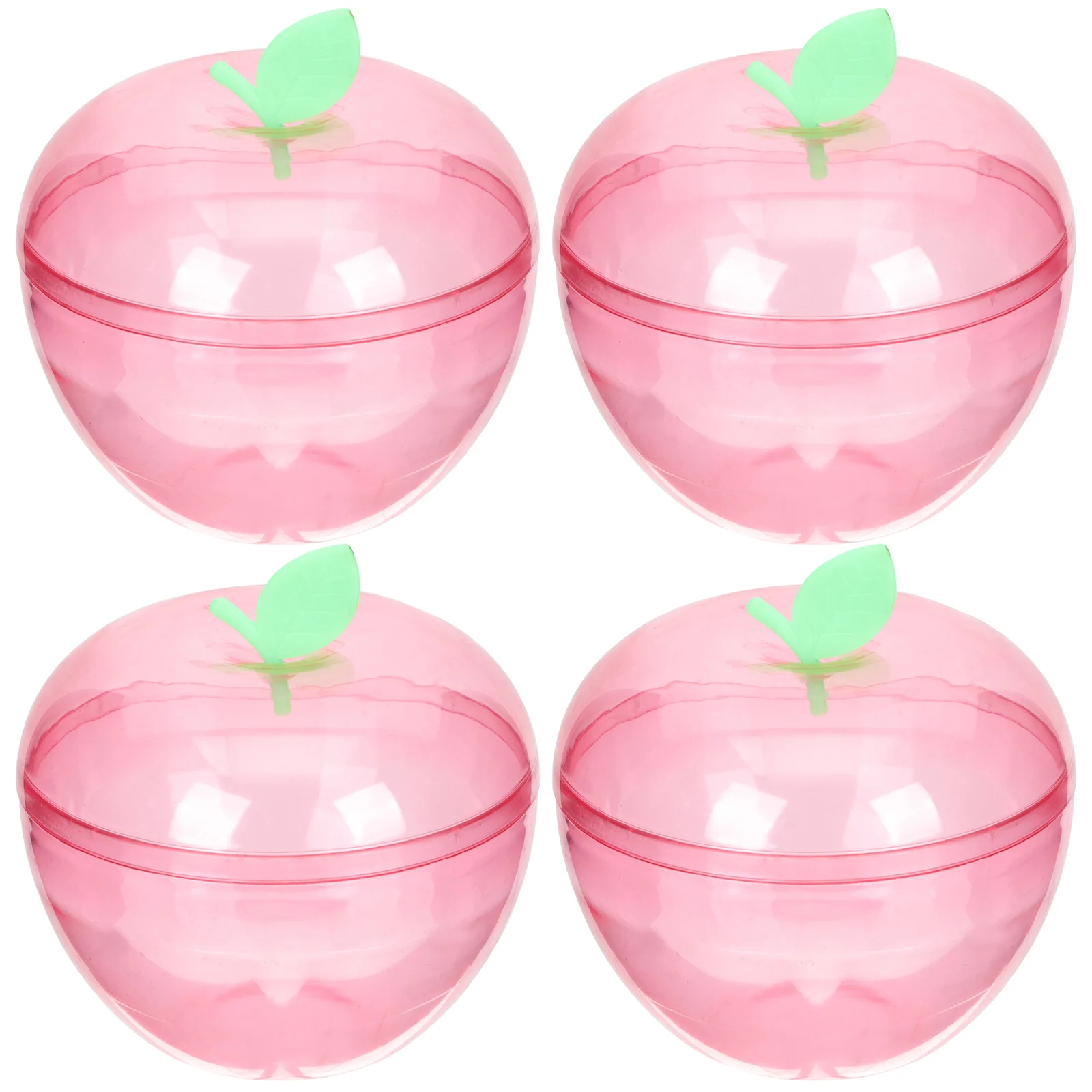 

4pcs Apple-shaped Favor Boxes Fillable Candies Containers Christmas Candy Boxes