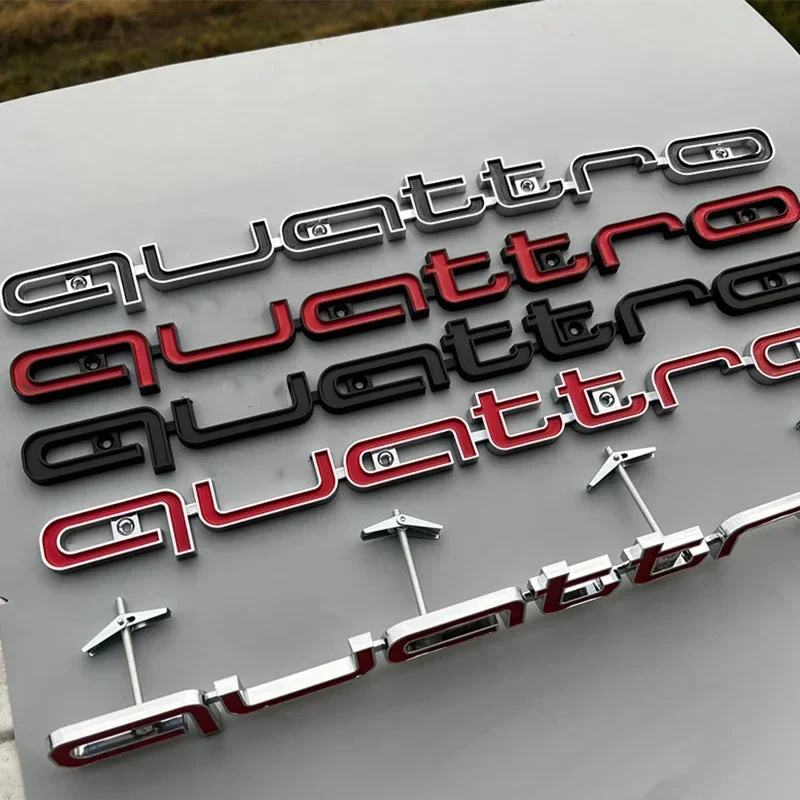 Эмблема передней решетки автомобиля из АБС-пластика для Audi Quatrro Logo A6 RS4 RS6 A7 A8 Q3 Q5 RS7