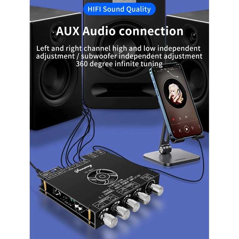 YS-AS21 2 1-канальная плата цифрового усилителя Bluetooth TPA3251 высокомощный аудиомодуль