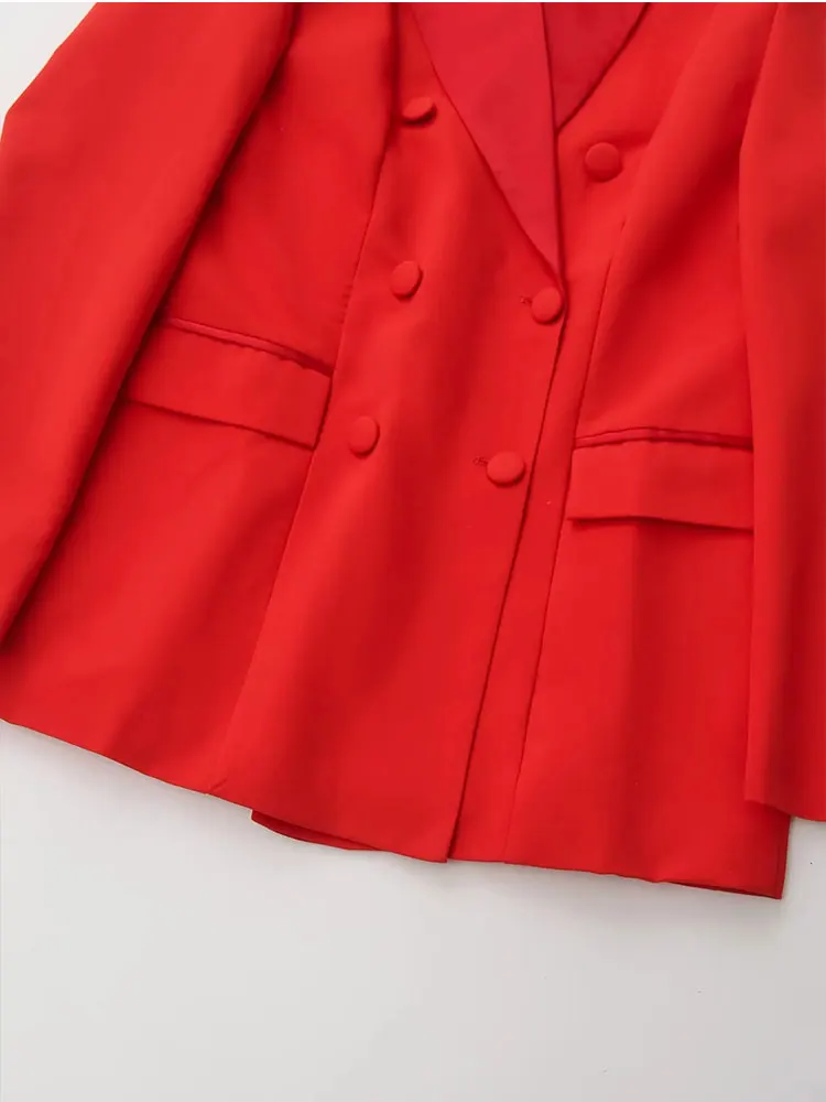 Женский офисный пиджак на пуговицах с длинным рукавом