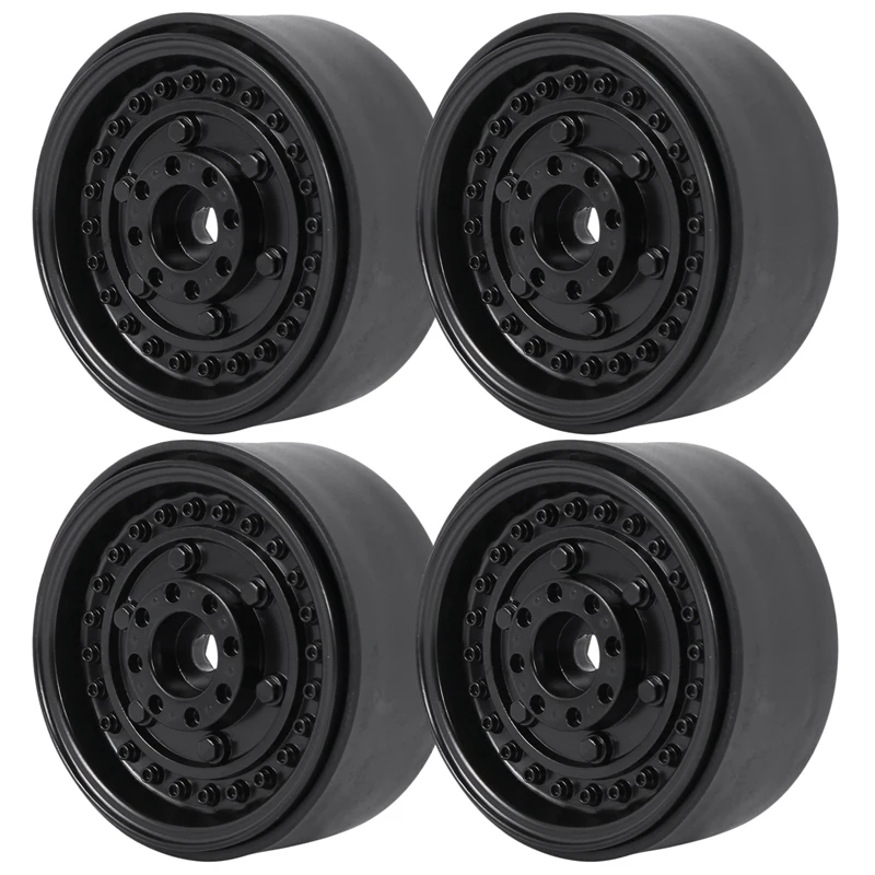 

4Pcs Metal 1.9Inch Beadlock Wheel Rim Hub For 1/10 Rc Crawler Car Axial Scx10 90046 Traxxas Trx4 Tf2 Rc4wd D90 D110