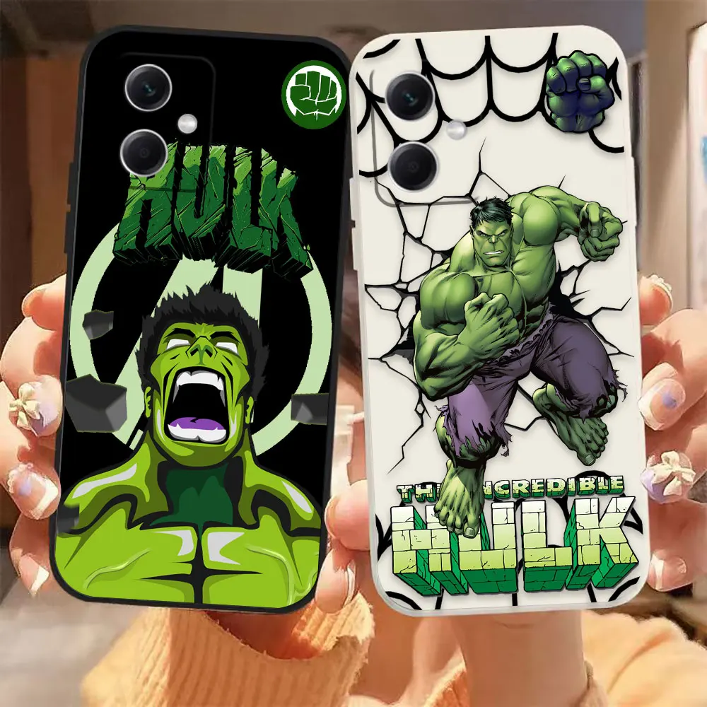 

Marvel's Hulk Phone Case For Redmi Note 12 11 11T 11R 11E 11S 10 9 9S 8 7 7S PRO PLUS 4G 5G Colour Liquid Case Cover Fundas Capa