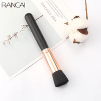 rancai 1pcs black big powder blusher foundation make up brush soft synthetic hair makeup brushes highlighter flat tools