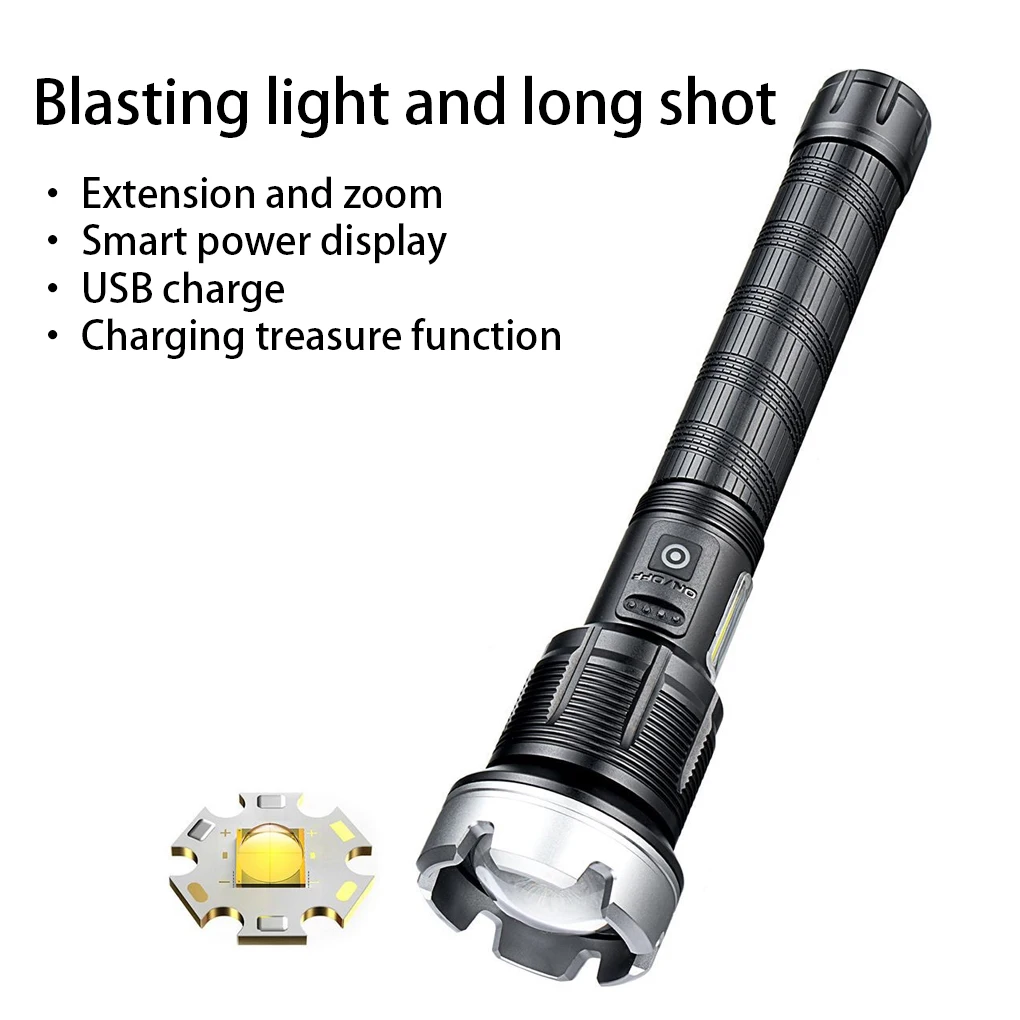 

Powerful LED Flashlight Work Outdoors Waterproof Torch Lantern Hiking