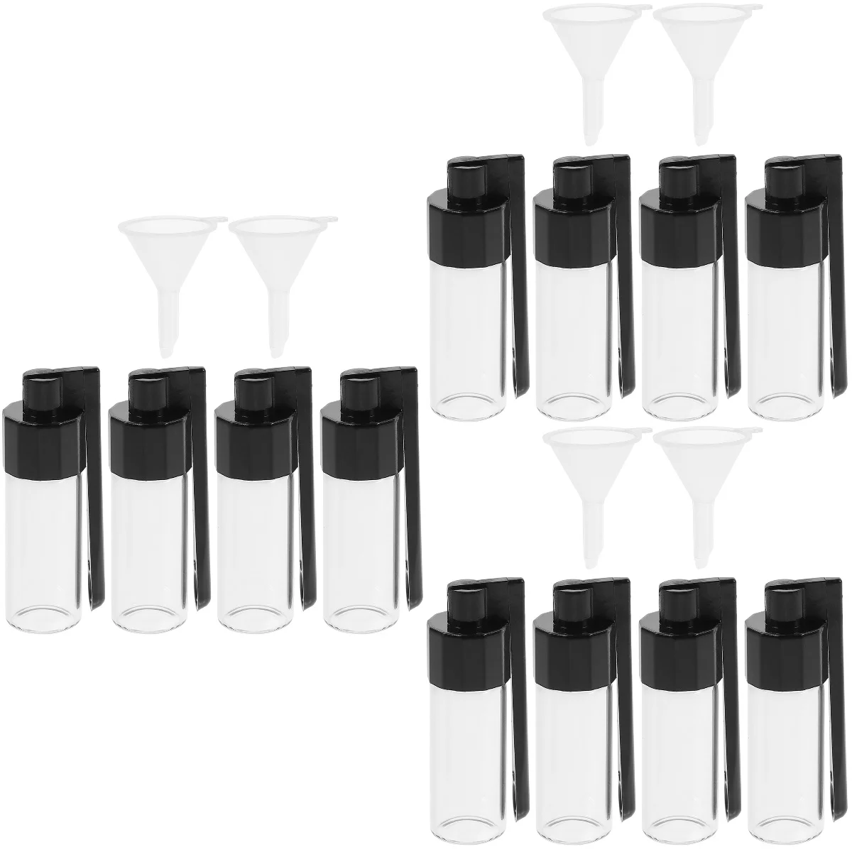 

3 Sets Sample Bottle with Spoon Glass Specimen Cups with Spoon Fecal Container Snorter Dispenser