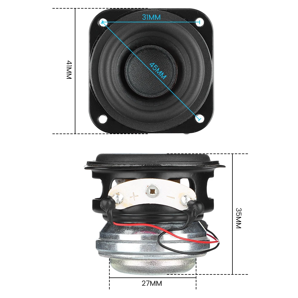 AIYIMA 2 шт. 1 5 дюйма полный диапазон аудио динамик 4 Ом 10 Вт 40 мм 16 ядер резиновый край