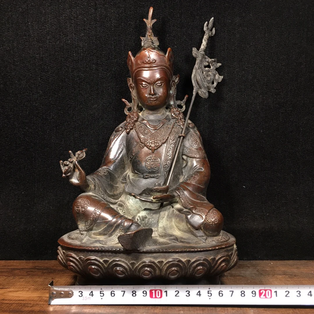 Чистая медь Padmasambhava Guru rinpolo Ринпоче Высота 32 см длина 18 ширина 12